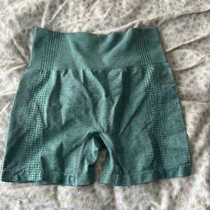 Teal biker shorts